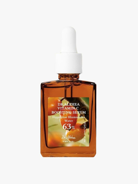 Dr. Althea Vitamin C Boosting Serum on light gray background